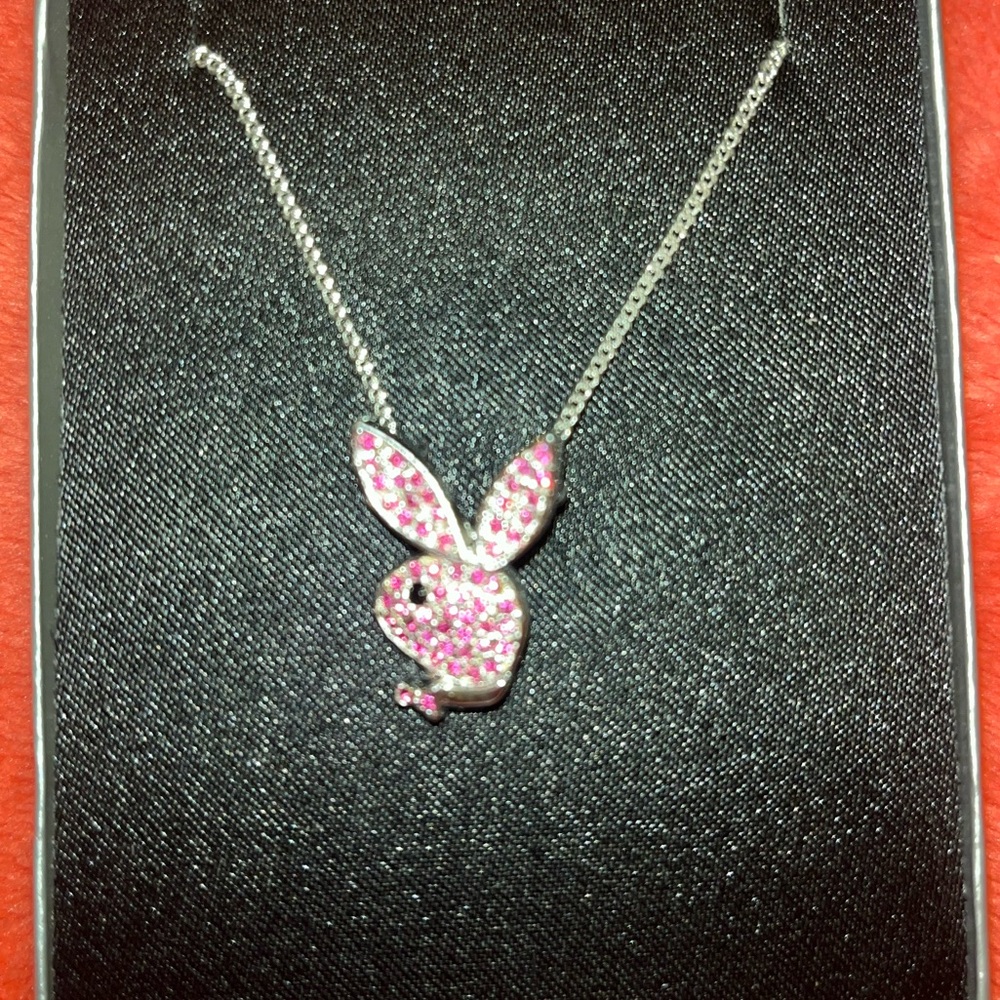 Pink PLAYBOY Bunny Pendant Necklace